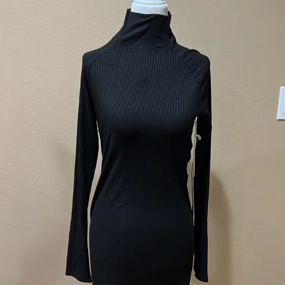Enza Costa Twist Back long Sleeve Rib Dress - Picture 7 of 9